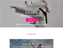 Tablet Screenshot of blackbeltacademys.com